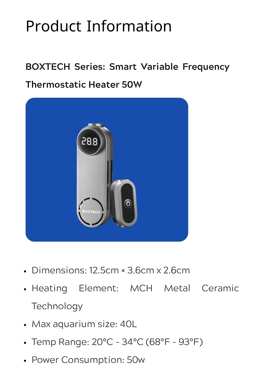 BOXTECH Series: Smart Variable Frequency Thermostatic Heater